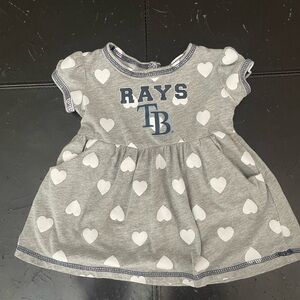 Stylish Gray Heart Kids Tampa Bay Rays Dress
